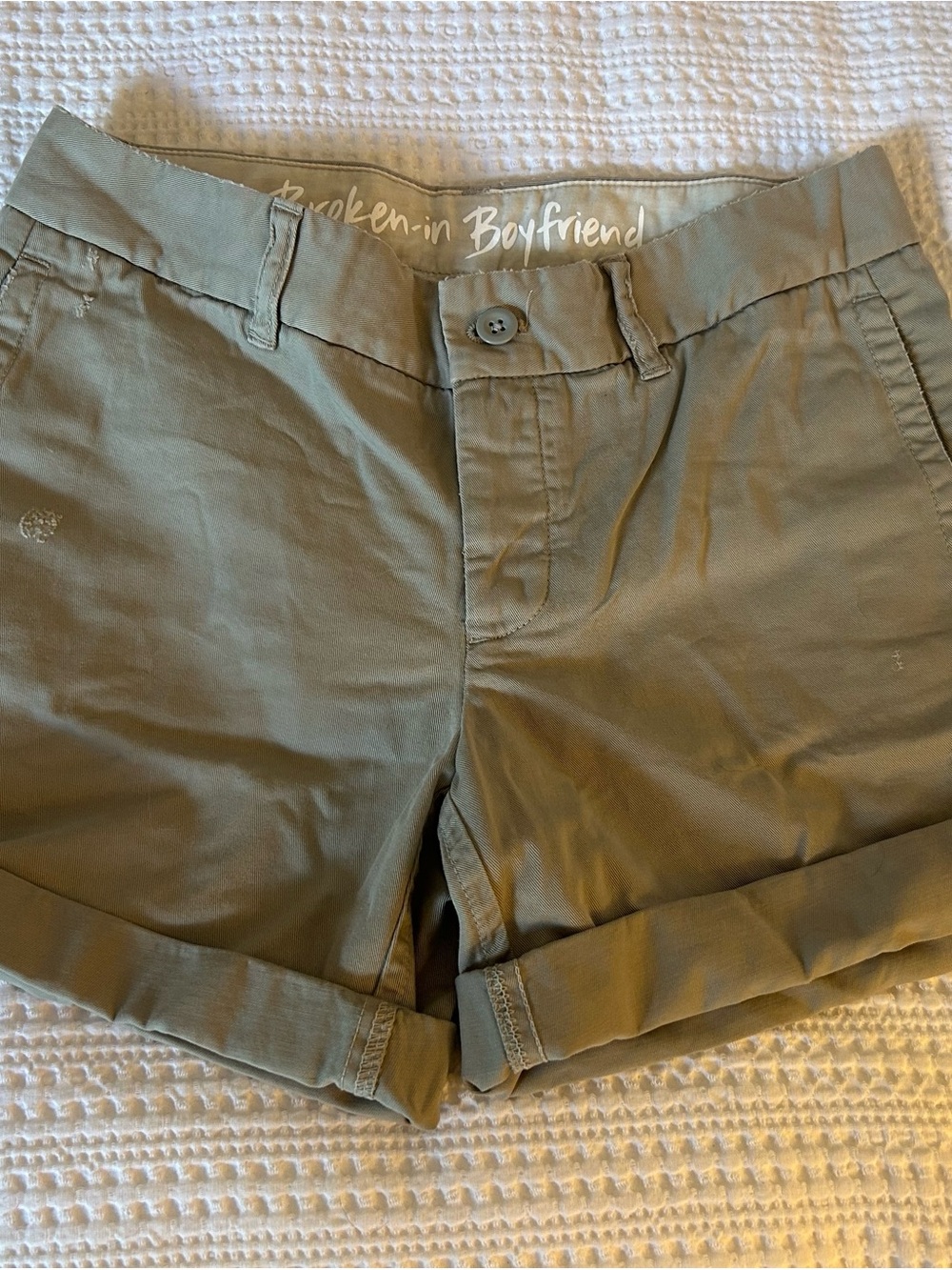 J. Crew Khaki (Tan) Broken in Boyfriend Roll-Cuff Shorts New Wo Tags